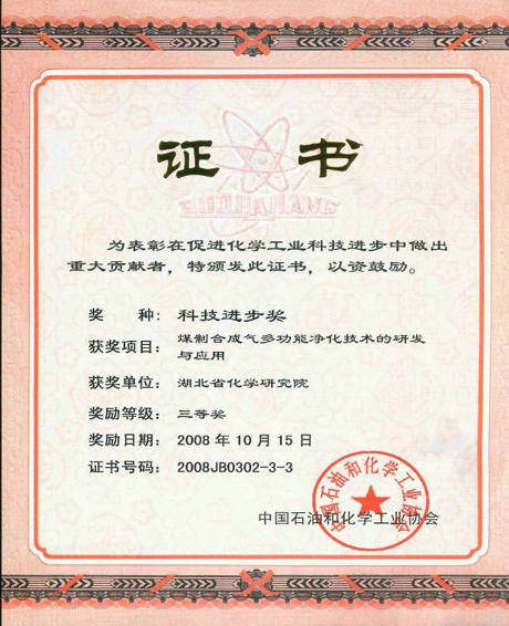 省部级 2006 科技进步三等奖